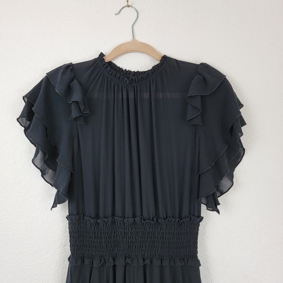 ICONS Objects of Devotion Dress Ruffle Smock Black Small - Picture 7 of 13